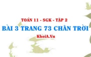 Bài 3 trang 73 Toán 11 Tập 2 Chân trời sáng tạo